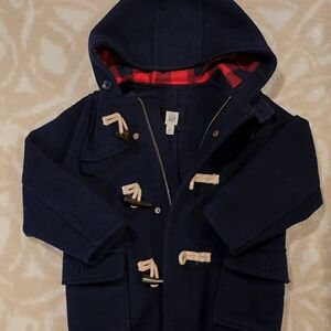 Gap Kids Pea Coat Wool Blend Navy Toggle Closure 5 years